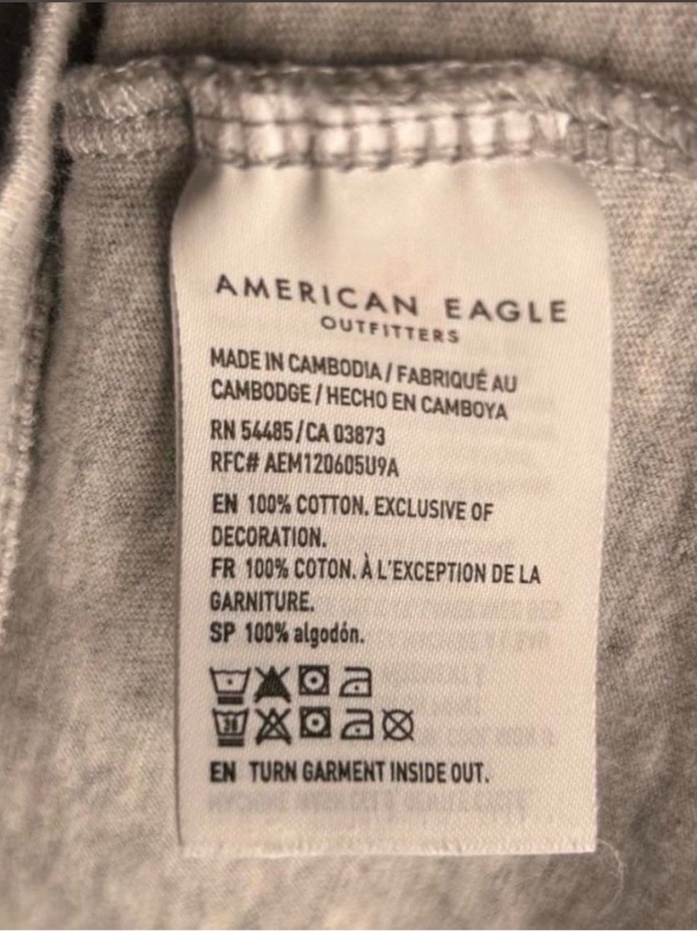 American Eagle Outfitters Gray Tee with Red Lettering and Mickey Graphic - Picture 7 of 7
